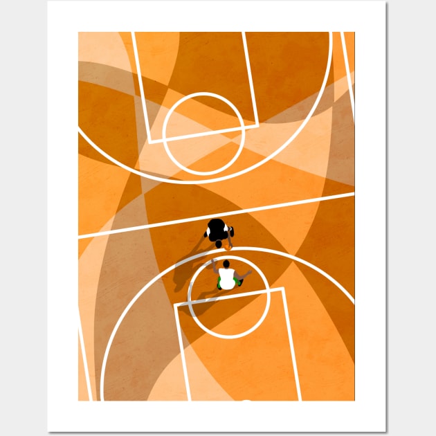 Street Basketball From Above | Aerial Illustration Wall Art by From Above